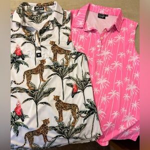 Bad Birdie and Sunday Swagger ladies sleeveless golf tops. Both size large